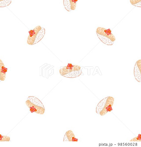 Rice sushi pattern seamless background texture repeat wallpaper geometric vector 98560028