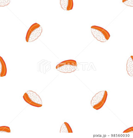 Sushi pattern seamless background texture repeat wallpaper geometric vector 98560030