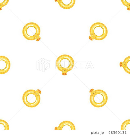 Gold ring pattern seamless background texture...のイラスト素材 [98560131] - PIXTA