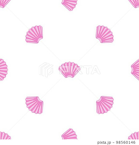 Inflatable shell pattern seamless background texture repeat wallpaper geometric vector 98560146