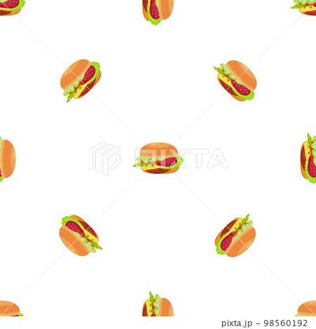 Hamburger pattern seamless background texture repeat wallpaper geometric vector Hamburger pattern seamless background texture repeat wallpaper geometric vector 98560192