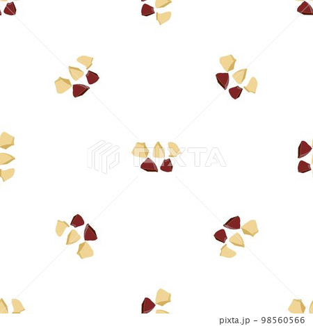Cocoa fruit part pattern seamless background texture repeat wallpaper geometric vector 98560566