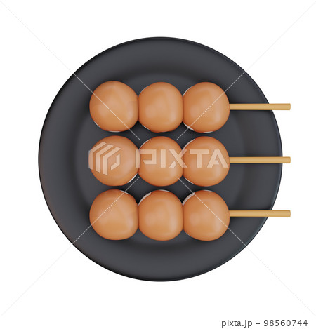 3d illustration of asian food dango,japanese food 98560744