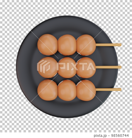 3d illustration of asian food dango,japanese food 98560744