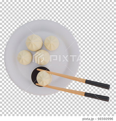 3d illustration of asian food Dumpling 98560996