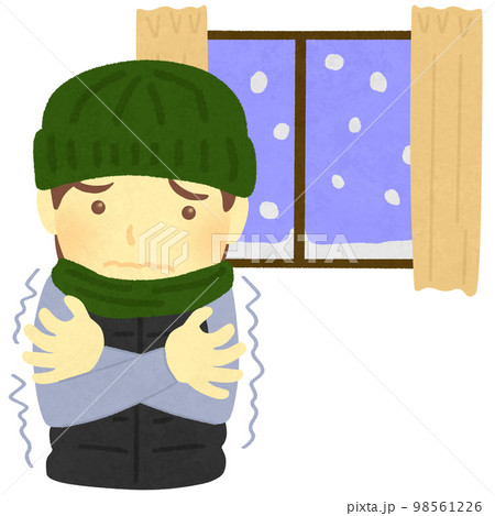 家の中で寒がる人 98561226