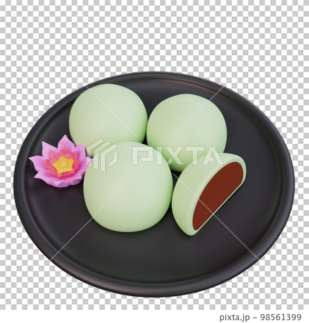 3d illustration of asian food Mochi,japanese food 98561399