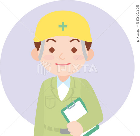 働く人アイコン_工業_背景色あり 98561559