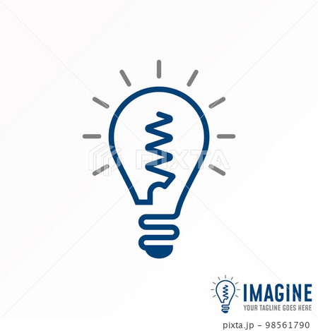 Lamp or Lighting with line image graphic icon logo design abstract concept vector stock. Can be used as a symbol related to intelligence or education Lamp or Lighting with line image graphic icon logo design abstract concept vector stock. Can be used as a symbol related to intelligence or education 98561790