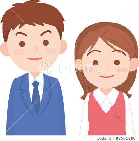 働く人アイコン_会社員男女 働く人アイコン_会社員男女 98561880