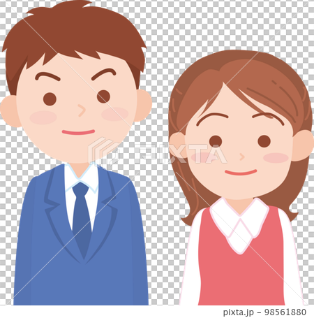 働く人アイコン_会社員男女 働く人アイコン_会社員男女 98561880