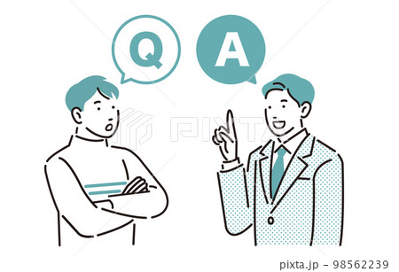 人物 Q&A男性の質問者と男性の回答者 人物 Q&A男性の質問者と男性の回答者 98562239