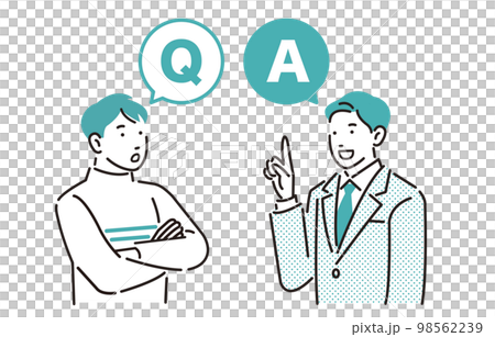 人物 Q&A男性の質問者と男性の回答者 人物 Q&A男性の質問者と男性の回答者 98562239