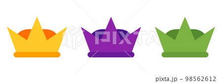 Crown in flat style isolated 98562612