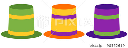 Carnival Hat in flat style isolated 98562619