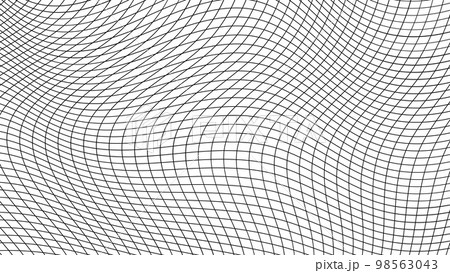 Pattern dynamic grid, thin grid curve, geometric flex wavy lines 98563043