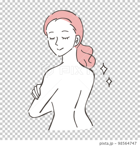 Female back beautiful satisfied Female back beautiful satisfied 98564747
