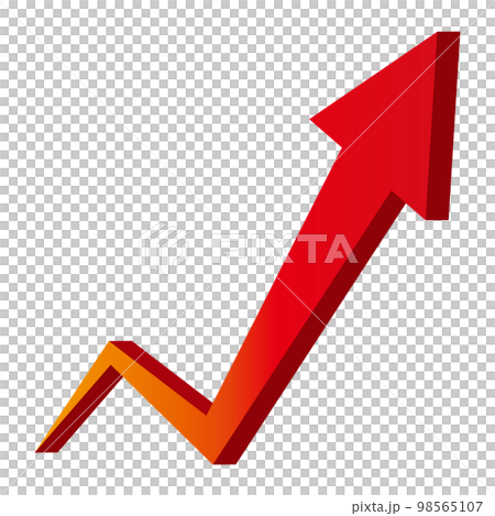 三維騰飛箭頭插畫之字形單品紅色 98565107