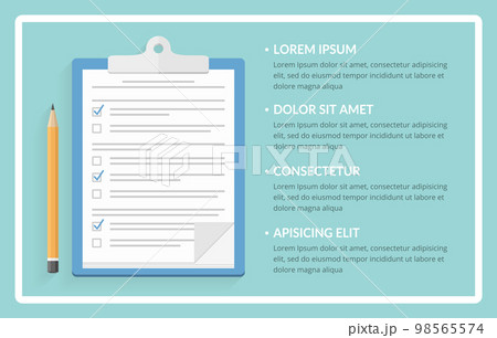 Clipboard with Survey 98565574