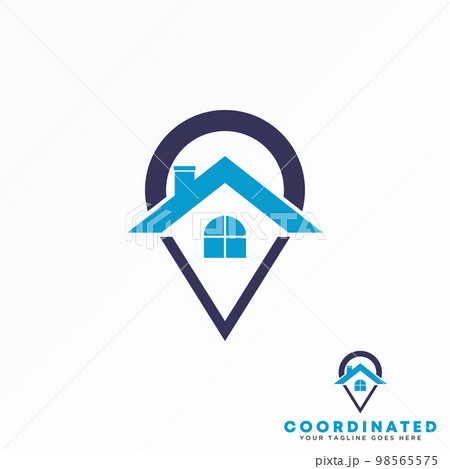Simple Roof, window, and location image graphic icon logo design abstract concept vector stock. Can be used as a symbol relating to residence or place 98565575