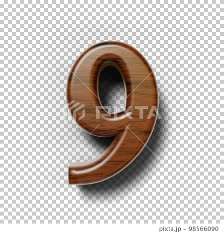 木製の3D数字 木製の3D数字 98566090