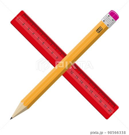 school stationery items for education flat icon vector illustration 98566338