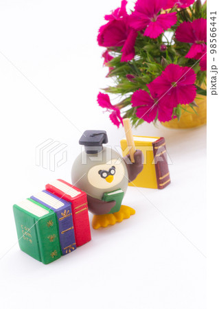 ひげなでしこ　ふくろう　先生　学習　読書　受験 98566441