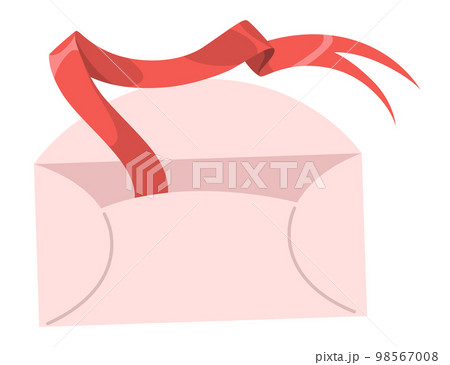 Envelope postcard or letter. Craft paper stationery or handmade isolated card, isolated paper mail. Stylish mail letter 98567008