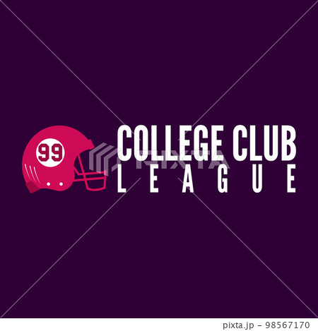 American football college league badge logo Vector Image