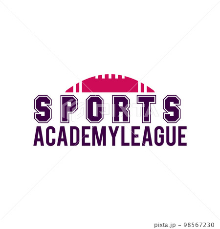 American football college league badge logo design