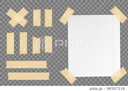 Pieces of adhesive tape for paper 98567316