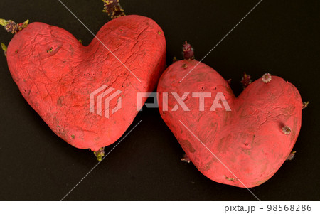 Close-up of old hearts, symbols of love. Close-up of old hearts, symbols of love. 98568286