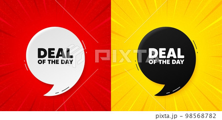 Deal of the day banner. Special offer price sign. Advertising