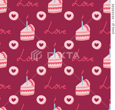 Valentines day vector seamless pattern 98569086