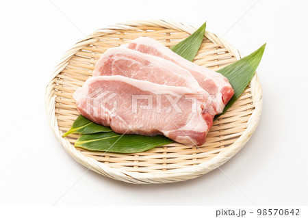 豚ロース肉　白バック 98570642