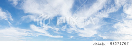 Panoramic sky on a sunny day, nature background Panoramic sky on a sunny day, nature background 98571767