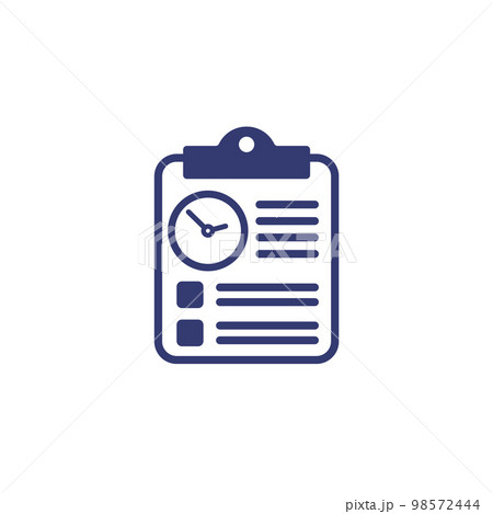 timesheet and time tracking icon 98572444