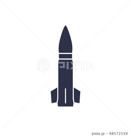 Ballistic missile icon on white 98572539