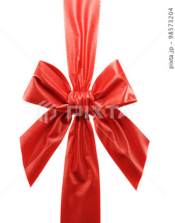 Red ribbon bow on white background. 3d Red ribbon bow on white background. 3d 98573204