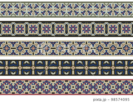 Seamless decorative borders Seamless decorative borders 98574095