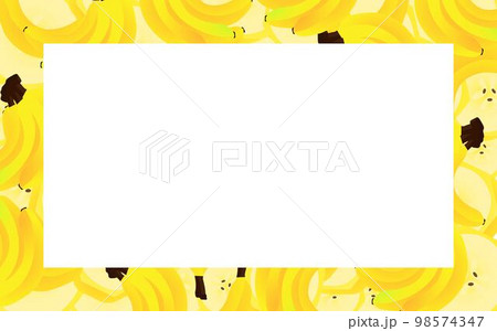 バナナを配置した背景・フレーム 98574347