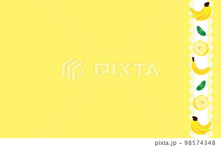 レースとバナナを組み合わせた背景 98574348