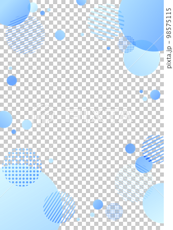 青い水玉の幾何学パターンの背景素材 98575115