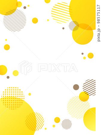 黄色い水玉の幾何学パターンの背景素材 98575117