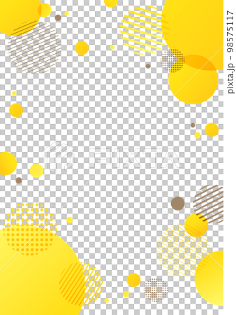 黄色い水玉の幾何学パターンの背景素材 98575117