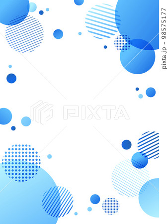 青い水玉の幾何学パターンの背景素材 98575177