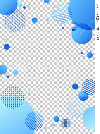 青い水玉の幾何学パターンの背景素材 98575177