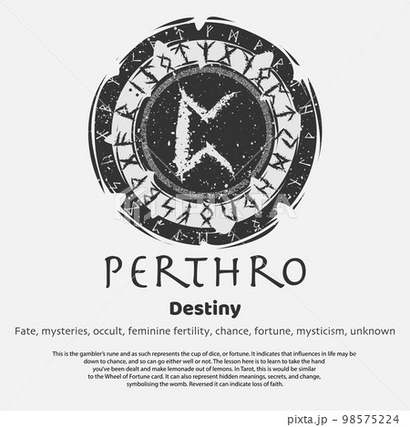 Viking Perthro rune dark circle shield Viking Perthro rune dark circle shield 98575224