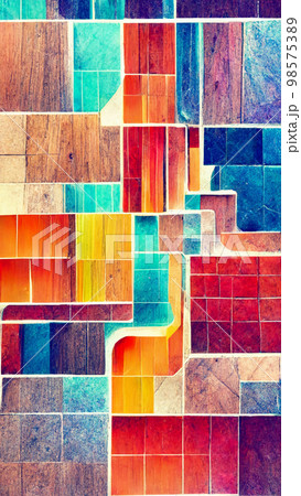fractal colorful floor tiles refraction illustration Generative AI Content by Midjourney fractal colorful floor tiles refraction illustration Generative AI Content by Midjourney 98575389