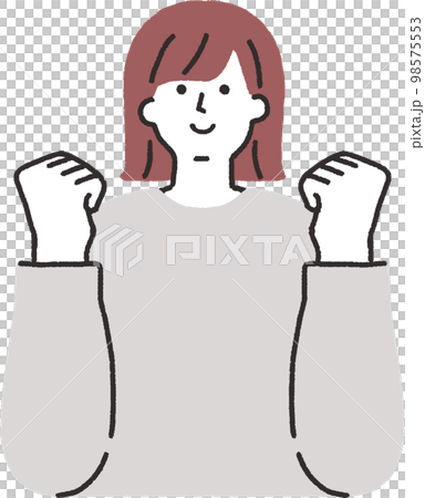 努力工作的女人擺出膽量姿勢 努力工作的女人擺出膽量姿勢 98575553